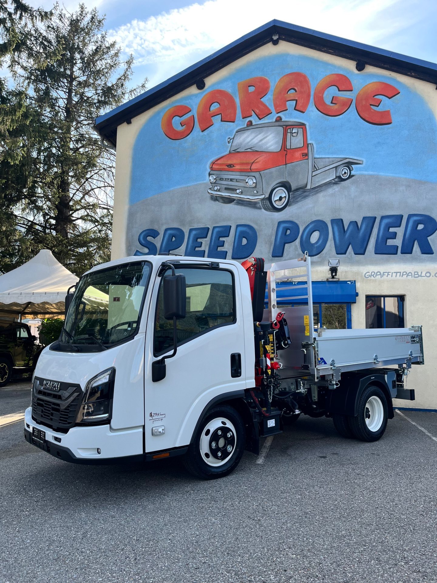 ISUZU M21 TT GRU e PONTE RIBALTABILE 